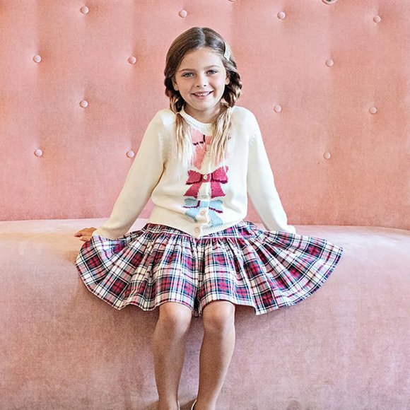 BNWT Pink Chicken Maude Sweater in Cream Bows - Picture 3 of 4